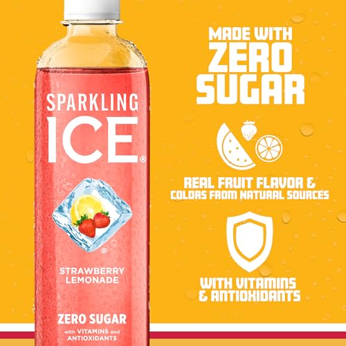 Sparkling Ice, Strawberry Lemonade Sparkling Water, Zero Sugar Flavored Water Sparkling ICE Au supplements