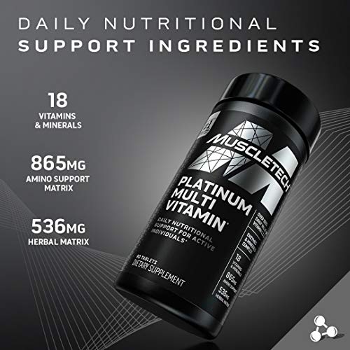 MuscleTech Platinum Multivitamin for Immune Support 18 Vitamins & Minerals Vitamins A MuscleTech Au supplements