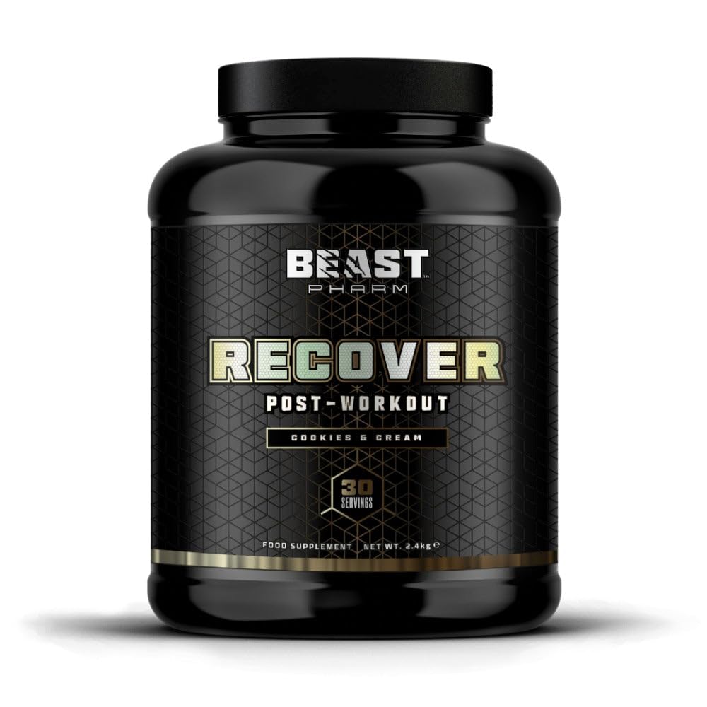 Beast Pharm | Recover Whey Protein Powder | 2.4kg/30 Servings | Cookies & Cream Beast Pharm Au supplements