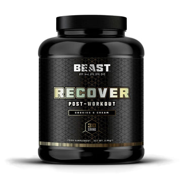 Beast Pharm | Recover Whey Protein Powder | 2.4kg/30 Servings | Cookies & Cream Beast Pharm Au supplements