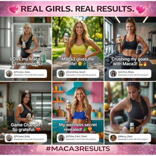 Maca 3 Capsules – Black, Red & Yellow Maca Root Blend – Feminine Balance & Natural Body Support – Herbal Formula Curvy Fruit Au supplements