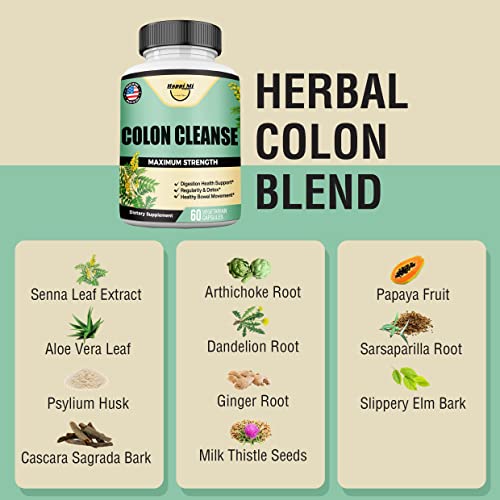 Happi Mi Nutrition Colon Cleanse, Colon Detox, All Natural Herbal Formula, Support Healthy Happi Mi Nutrition Au supplements