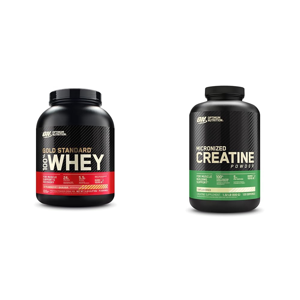 Optimum Nutrition Gold Standard 100% Whey Protein Powder, Strawberry Banana Optimum Nutrition Au supplements