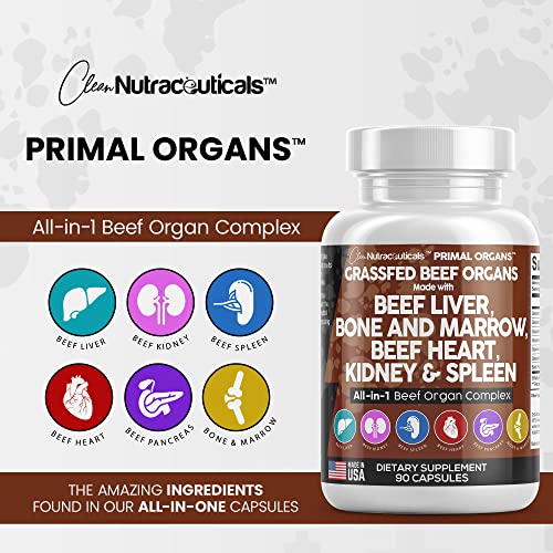 Grass Fed Beef Liver Capsules 3000mg - Premium Quality Beef Organs Clean Nutraceuticals Au supplements