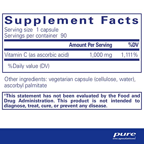 Pure Encapsulations Ascorbic Acid Capsules, 90 Capsules Pure Encapsulations Au supplements
