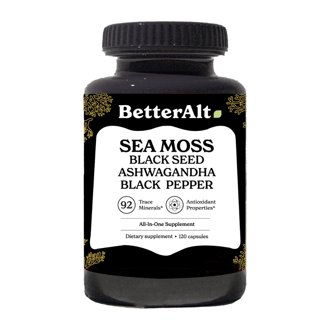 Better Alt Sea Moss Capsules- Irish Sea Moss with Black Seed Oil, Ashwagandha & Black Better Alt Au supplements