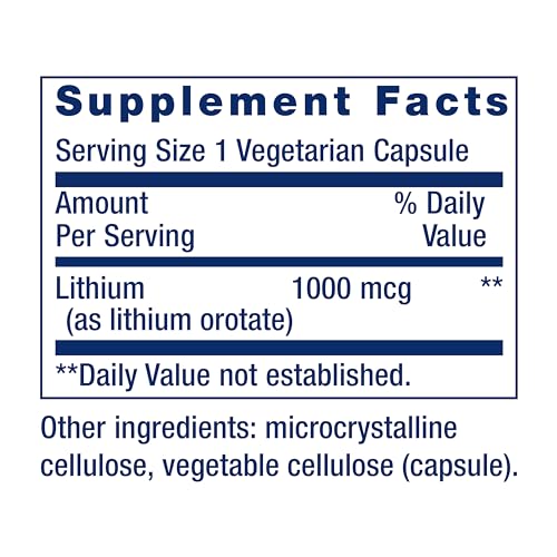 Life Extension Lithium 1000 mcg - for Brain Health, Anti-Aging & Longevity Life Extension Au supplements