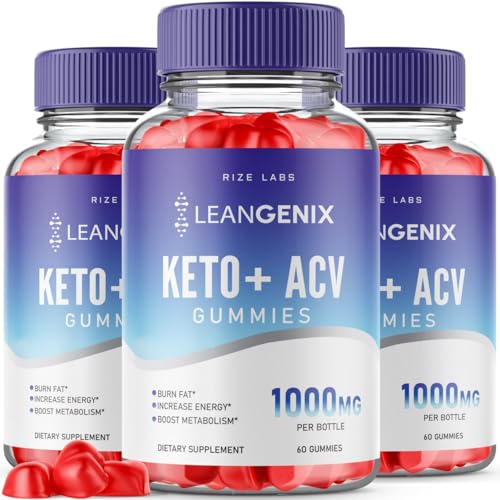 (3 Pack) Leangenix Keto ACV Gummies, Leangenix Keto + ACV for Advanced Weight Loss rize labsAU supplements