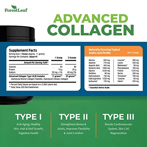 Collagen Peptides Powder Unflavored - Hydrolyzed Collagen Protein Powder ForestLeaf Au supplements