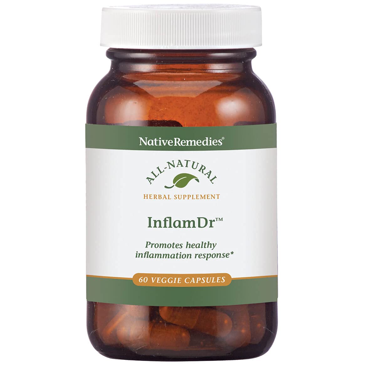 Native Remedies Inflam Dr. - All Natural Herbal Supplement Promotes Healthy Inflammation Response - Helps Fight Oxidative Stress to Cells - 60 Veggie Caps Native Remedies Au supplements