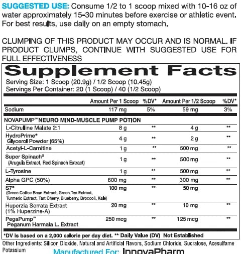 InnovaPharm NOVAPUMP Neuro Mermaid Kisses 14.7 Ounces InnovaPharm uk supplements