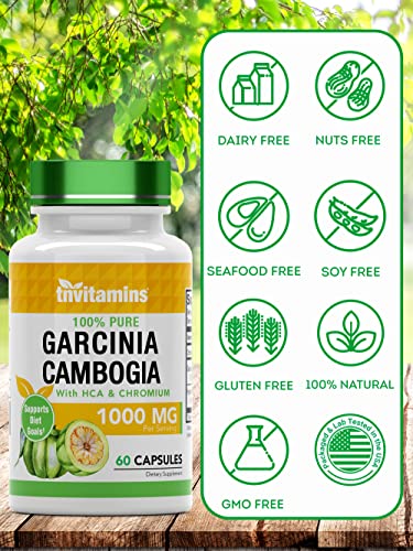 tnvitamins Garcinia Cambogia Extract Capsules (1000 MG x 60 Pills) with HCA & Chromium tnvitamins Au supplements