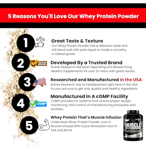 Nutrex Research Whey Protein Powder, Vanilla Muscle Infusion Whey Isolate w/EAA Nutrex Research Au supplements