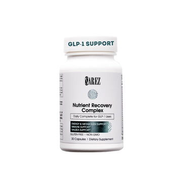 Sarez GLP-1 Support Capsules — Methylated Vitamins & Chelated Minerals — Energy, Metabolism, Hair & Daily Nutrient Support — with Ginger for Nausea — Gentle on Stomach — 30 Day Supply Sarez Au supplements