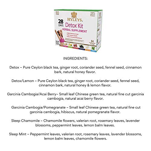 Hyleys Detox Tea for Cleanse - 28 Day Kit - 84 Tea Bags - Gift Gift For Mom For Mom HYLEYS Au supplements