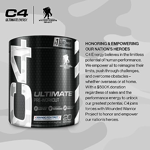 Cellucor C4 Ultimate x WWP Pre Workout Powder Mango Foxtrot - Sugar Free Preworkou Cellucor Au supplements