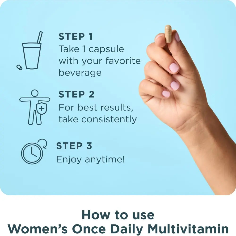 Ancient Nutrition Multivitamin for Women, Women's Once Daily Supplement, Methlyated Vitamin B, C, K2, Magnesium, Folate & Iron, Supports Bone Health, 30 Count Ancient Nutrition Au supplements