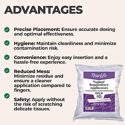 NewLife Naturals Disposable Plastic Vaginal Suppository Applicators - Fits Most Boric Acid Suppositories NewLife Naturals Au supplements