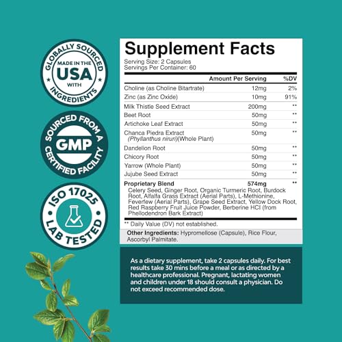 Liver Cleanse Detox & Repair Formula - Herbal Liver Support Supplement with Milk Thistle Natures Craft Au supplements
