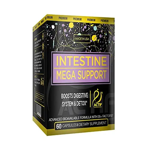 Actif Intestine Mega Support with 30+ Advanced Factors, Deep Cleanse and Repair ACTIFAU supplements