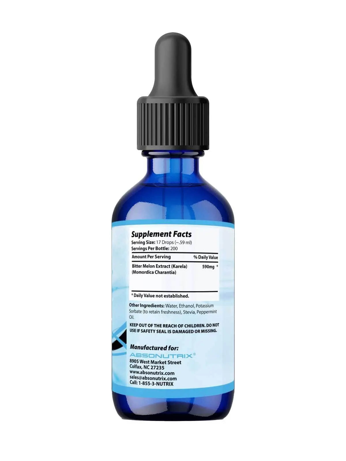 Absonutrix Bitter Melon Extract 590 mg, 4 Fl Oz, 200 Servings, Optimum Bioavailability, Quality Ingredients, Cruelty-Free Products, Non-GMO, Third-Party Tested, GMP-Certified, Made in USA Absonutrix Au supplements
