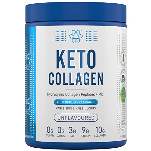 Applied Nutrition Keto Protein Powder, Hydrolysed Collagen Peptides + MCT Healthy Fats & Skin, Ketogenic & Paleo Diet Applied NutritionUS supplements
