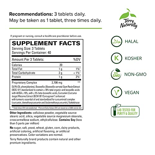 Terry Naturally Curamin Extra Strength - 120 Tablets - Non-Addictive Pain Relief Supplemen Terry Naturally Au supplements