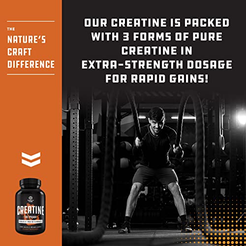 High Strength Tri Phase Creatine Pills - Muscle Mass Gainer and Muscle Recovery Creatine Natures Craft Au supplements