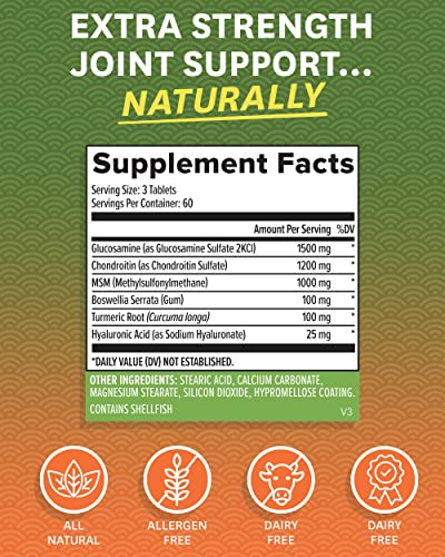 Zenwise Health Glucosamine Chondroitin MSM - Joint Support Supplement with Turmeric Zenwise Health Au supplements