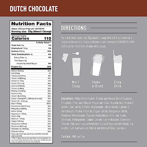 Isopure Protein Powder, Low Carb Whey Isolate, Gluten Free, Lactose Free, 25g Protein Isopure Au supplements
