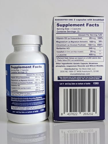 METFORMINA Natural - Weight Loss Aid and Metabolism Support - Dr Salomon, 60 Cap Ni una dieta más Au supplements