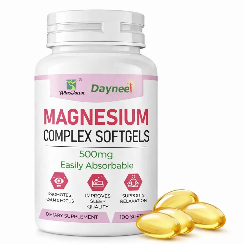 Magnesium Complex Softgels 500mg–Magnesium Supplement for Sleep, Relaxation&Muscle Support–Easy-to-Swallow Softgels–Daily Magnesium for Calm&Wellness, 100 Count FARWIX Au supplements