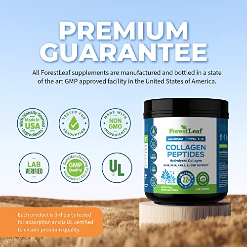 Collagen Peptides Powder Unflavored - Hydrolyzed Collagen Protein ForestLeaf Au supplements