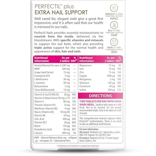 Vitabiotics - Perfectil - Plus Nails Extra Support - 60 Tablets Perfectil Au supplements