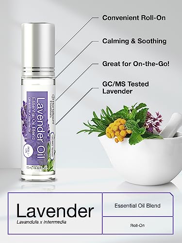 Lavender Essential Oil Roll On Blend | .33 fl oz (Pack of 2) | Roller for Skin | by Horbaach Horbäach Au supplements