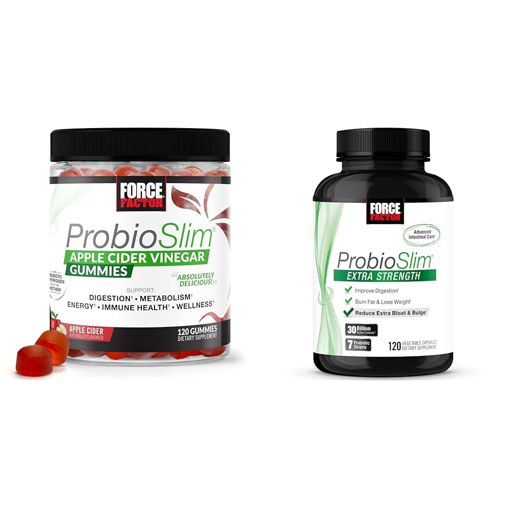 Force Factor ProbioSlim Apple Cider Vinegar Gummies with Organic, LactoSpore Probiotics Force Factor Au supplements