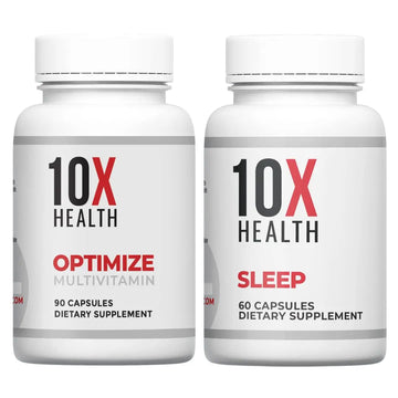 10X Health Optimize (Daily) & Sleep (PM) Bundle - Methylated Multivitamin Capsules + Magnesium, L Theanine & Melatonin 10X Health System Au supplements
