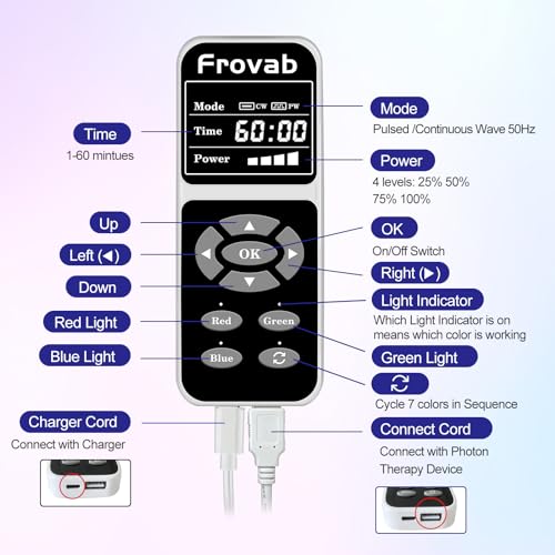 Frovab 7 in 1 Colors LED Light Therapy Mask, Red & Blue Face Mask Light Therapy, Portable & Flexiable Frovab Au supplements