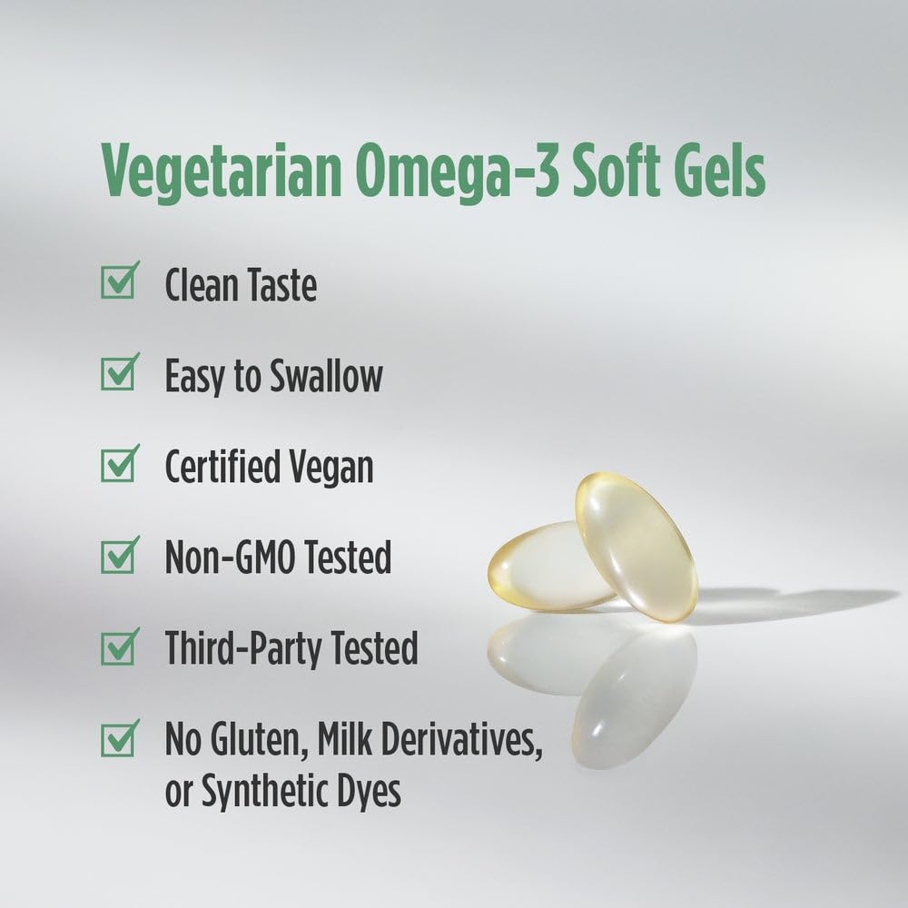 Nordic Naturals Algae DHA - 60 Soft Gels - 500 mg Omega-3 DHA - Certified Vegan Algae Oil - Plant-Based DHA - Brain, Eye & Nervous System Support - Non-GMO - 30 Servings Nordic Naturals Au supplements