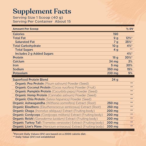 Four Sigmatic Organic Vegan Protein Powder | 18g Plant-Based Protein per Serving Four Sigmatic Au supplements