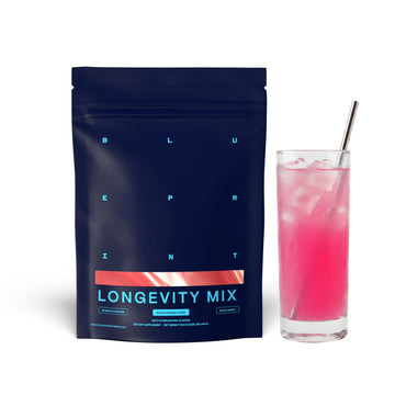 Blueprint Bryan Johnson Longevity Mix - Muscle Builder & Recovery Supplement - Promotes Focus and Balanced Mood - Magnesium, Creatine, L-Theanine, Glutathione & Vitamin C- 30 Servings, Blood Orange Blueprint Bryan Johnson Au supplements