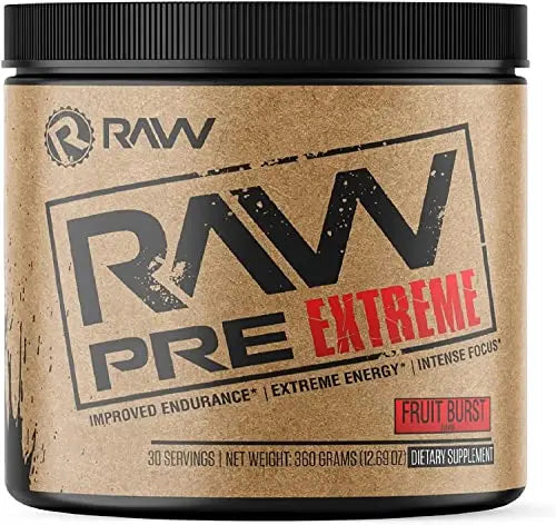 RAW Preworkout Extreme | High Stimulant Preworkout Powder Drink, Extreme Energy RAWAU supplements
