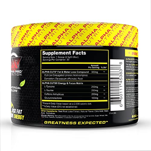 Alpha Pro Nutrition Alpha Cuts Fat Burner Thermogenic Men Women Pre Cardio Workout Alpha Pro Nutrition Au supplements