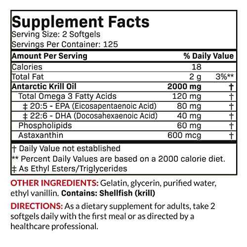 Futurebiotics Antarctic Krill Oil 2000mg with Astaxanthin, Omega-3s EPA, DHA and Phospho Futurebiotics Au supplements