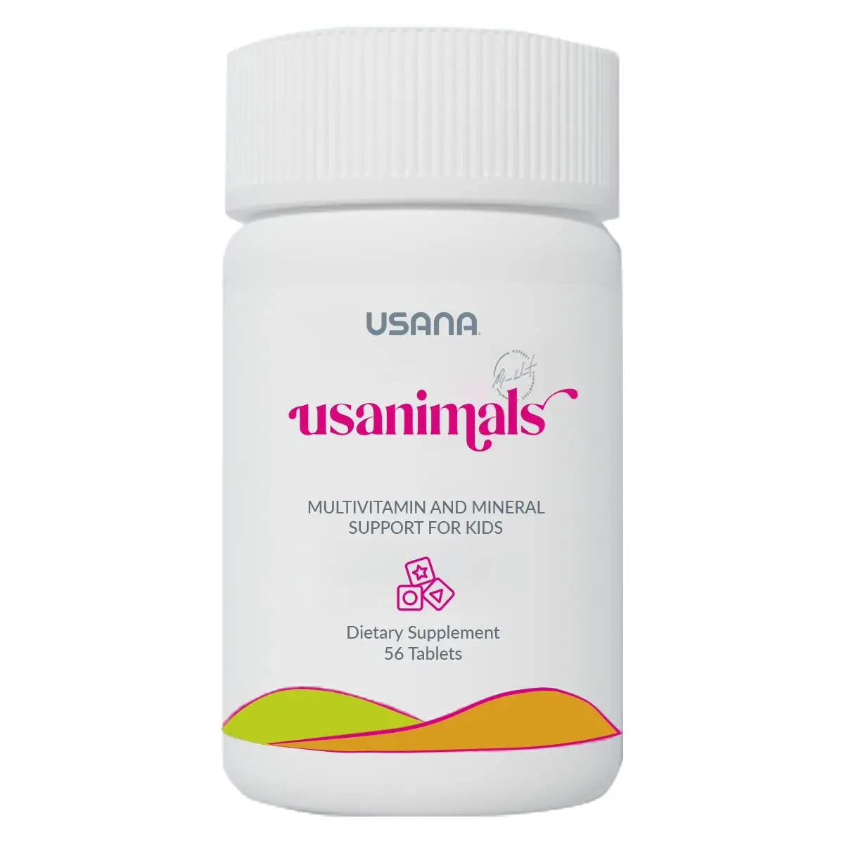 USANA Usanimals Multivitamin for Kids - Daily Chewable Tablets with Vitamins A, C, D, E, B6, B12, Zinc, Iron - Supports Immune, Bone & Brain Health USANA Au supplements