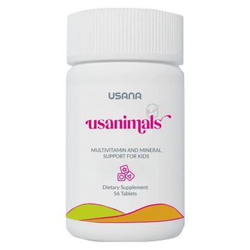 USANA Usanimals Multivitamin for Kids - Daily Chewable Tablets with Vitamins A, C, D, E, B6, B12, Zinc, Iron - Supports Immune, Bone & Brain Health USANA Au supplements