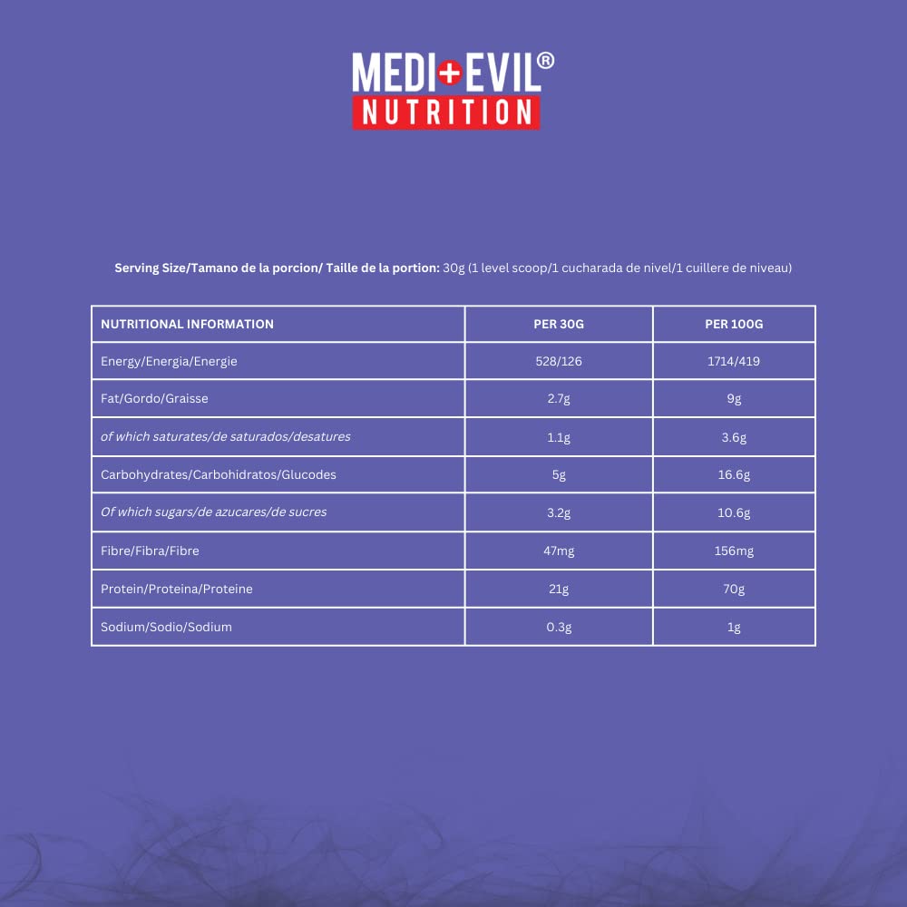 Medi-Evil Nutrition Whey Dynamic Protein, White Chocolate Flavour, 600g, 20 Servings Medi-Evil Au supplements