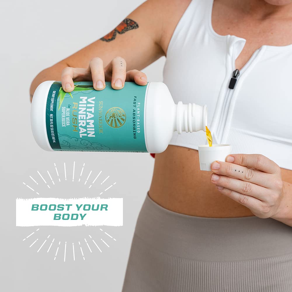Sunwarrior Liquid Multivitamin Supplements & Minerals Vegan Plant-Based with Aloe Vera for Men and Women | Energy & Immune Support Gluten Sugar Dairy Free | 30 Fl Oz Sunwarrior Au supplements