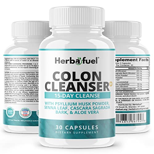 Herbafuel Colon Cleanse - Supports Detox, Gut Health, & Bloating Relief - Contains Herbs Herbafuel Au supplements