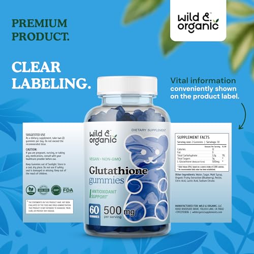Wild & Organic Glutathione Gummies - Reduced Glutathione for Liver Cleanse & Antioxidants Wild & Organic Au supplements